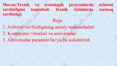 axborot xavfsizligi — PPTX