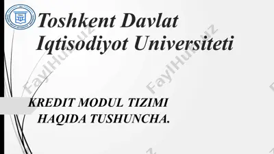 kredit modul tizimi — PPTX