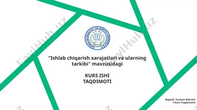 ishlab chiqarish xarajatlari va ularning tarkibi — PPTX