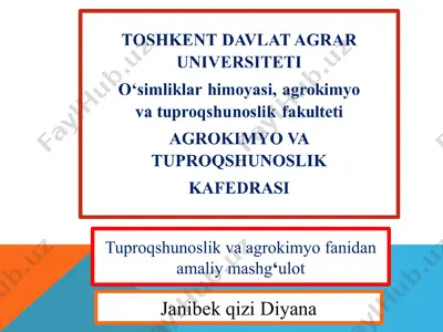 tuproqdan monolit namuna olish texnikasi — PPTX