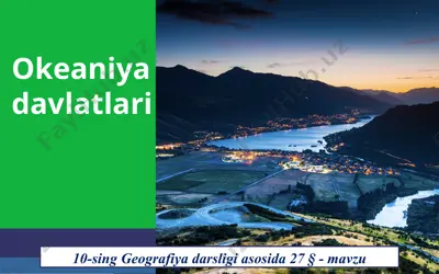 okeaniya davlatlari. 10 - sinf — PPTX