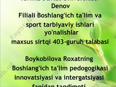 o'quv materialarni didaktik jihatdan qayta ishlay olishni shakllantirish — PPTX