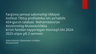 asosiy ozuqaviy moddalar — vitamin va minerallarning biologik roli — PPTX