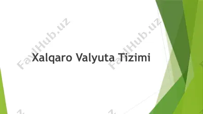 xalqaro valyuta tizimi — PPTX