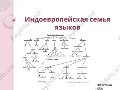индоевропейская семья языков — PPTX