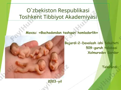 bachadondan tashqari homladorlik — PPTX