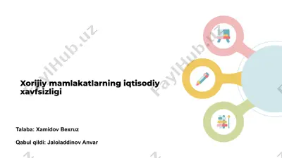 xorijiy mamlakatlarning iqtisodiy xavfsizligi — PPTX
