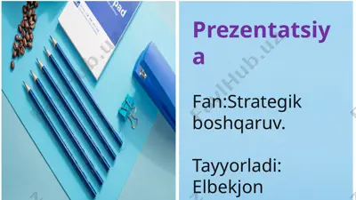 kompaniyaning rivojlanish bosqichlari prezantatsiyasi — PPTX