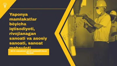 yaponiyaning iqtisodiy o'sishi va rivojlanishi — PPTX