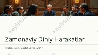 zamonaviy diniy harakatlar — PPTX