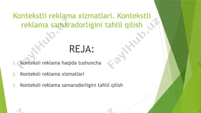 kontekstli reklama xizmatlari — PPTX