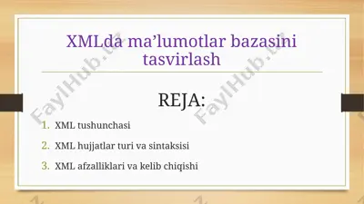 xml tushunchasi — PPTX