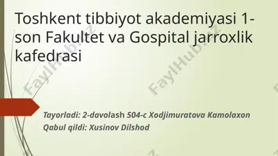 zamonaviy sikleroterapiya — PPTX