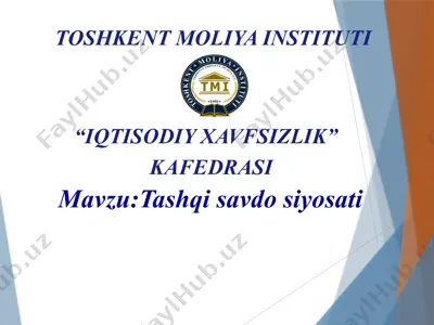 tashqi savdo siyosati — PPTX