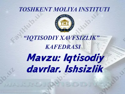 iqtisodiy davrlar. ishsizlik — PPTX