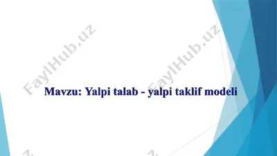 yalpi talab - yalpi taklif modeli — PPTX
