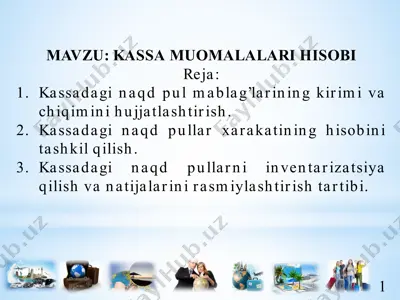 kassa muomalalari hisobi — PPTX