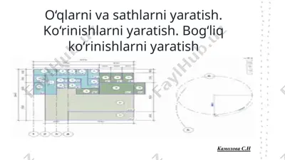 o‘qlarni va sathlarni yaratish. ko‘rinishlarni yaratish. bog‘liq ko‘rinishlarni yaratish — PPTX