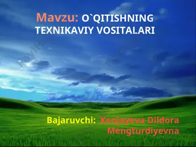 o`qitishning texnikaviy vositalari — PPT