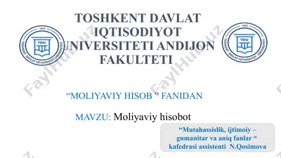 moliyaviy hisobot — PPTX