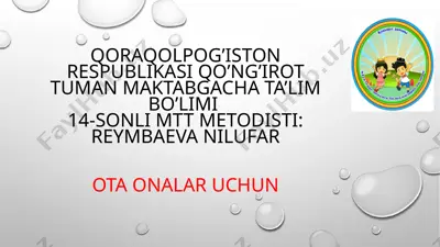 bolalar tarbiyasi — PPTX
