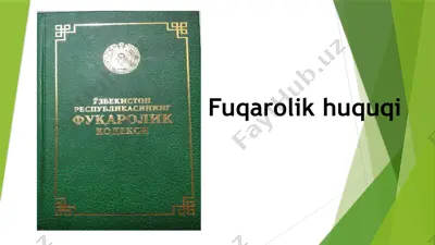 fuqarolik huquqi — PPTX