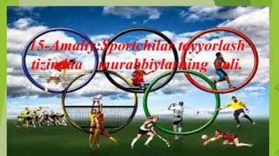 sportchilar tayyorlash tizimida murabbiylarning roli — PPT