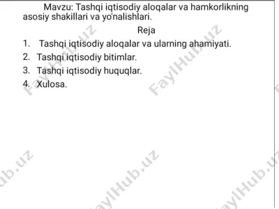 o‘zbekiston mustaqilligi va tashqi iqtisodiy aloqalar — PPTX
