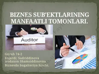 biznesda bugalteriya hisobi — PPTX