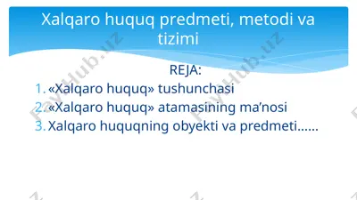xalqaro huquq — PPTX