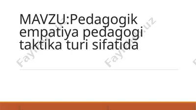 pedagogik empatiya — PPTX