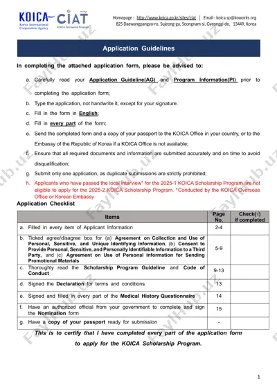 application form guidelines — DOCX