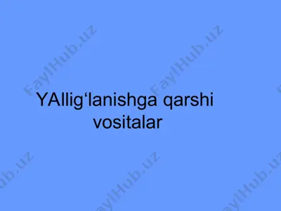 yallig‘lanishga qarshi vositalar — PPT