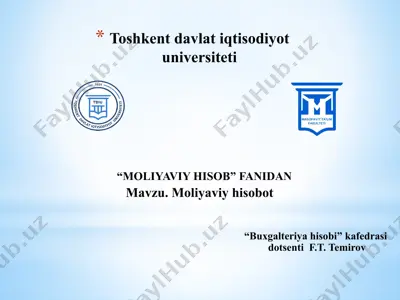 moliyaviy hisobot — PPTX