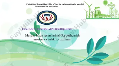 inson resurslarini boshqarish — DOCX