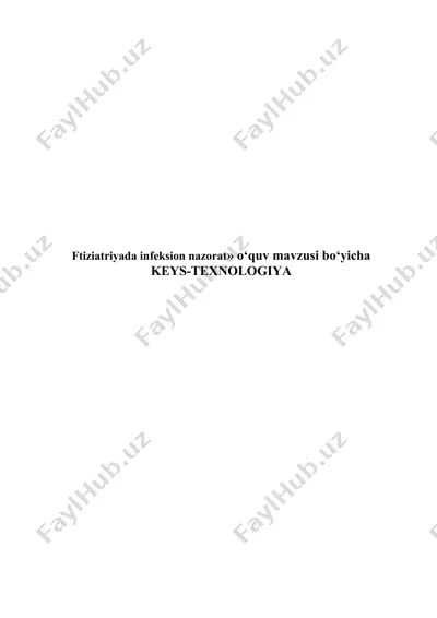 ftiziatriyada infeksion nazorati — DOCX