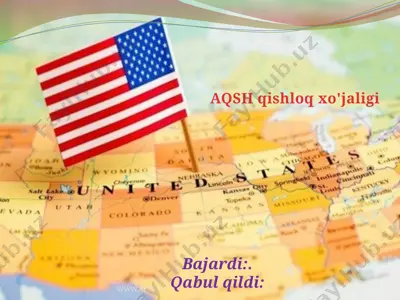 aqsh qishloq xo'jaligi — PPTX