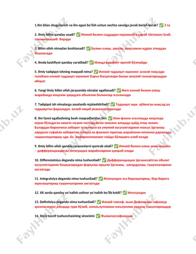 ilm bilan shugulanish va ilm egasi bo’lish — DOCX