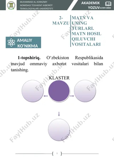 akt sohasidagi innovatsiyalar — DOCX