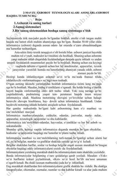 axborot texnologiyalari asoslari — DOCX