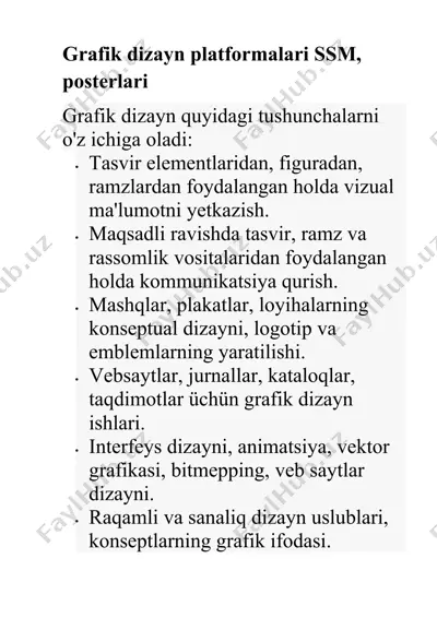 grafik dizayn platformalari ssm, posterlari — DOCX