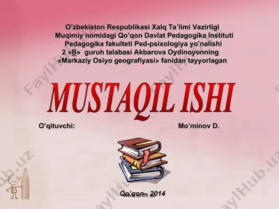markaziy osiyо xo’jaligining tarkibiy tuzilishi — PPT