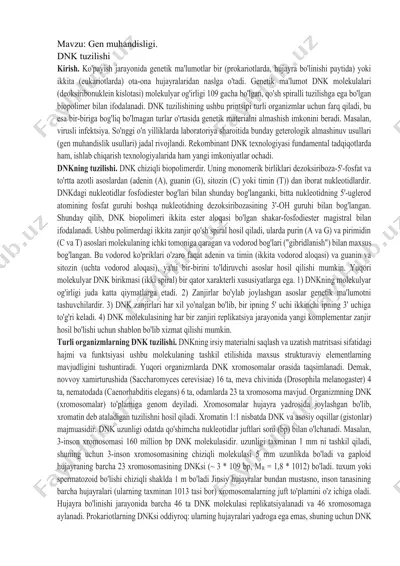 gen muhandisligi. — DOCX