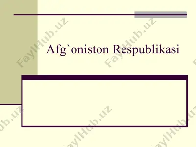 afg`oniston respublikasi — PPT