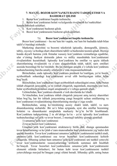 bozor kon’yunkturasi — DOCX