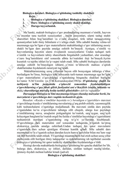 biologiya darslari — DOCX