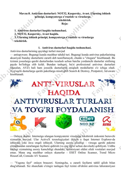antivirus dasturlari — DOCX