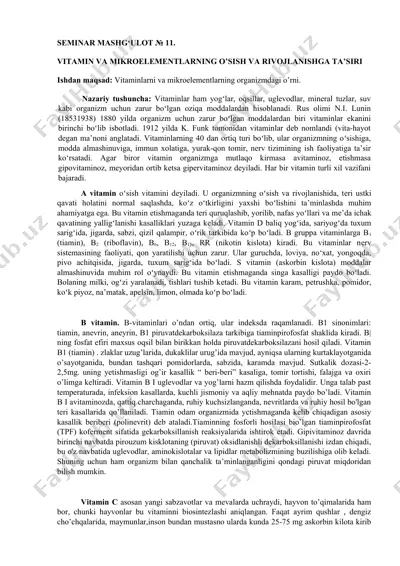 seminar mashg‘ulot № 11 — DOCX