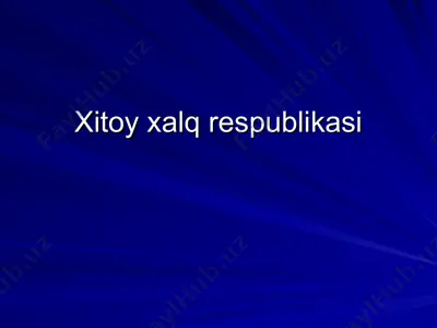 xitoy xalq respublikasi — PPT