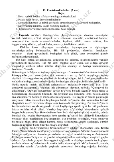 emotsional holatlar — DOCX